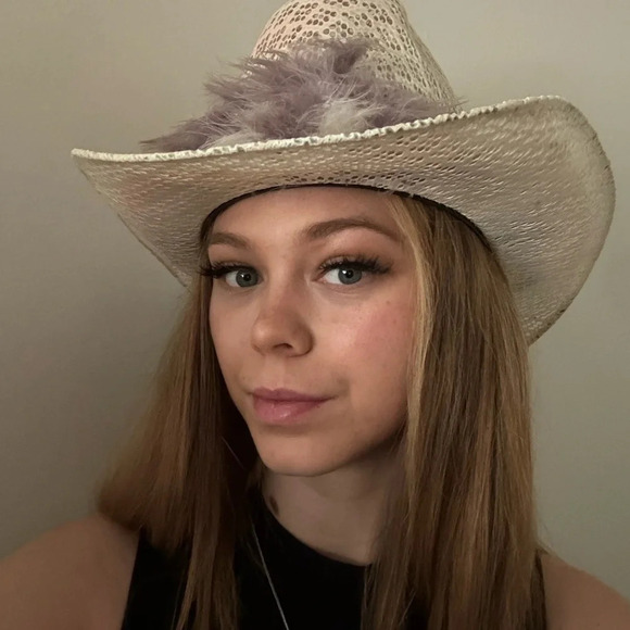 Mexican cowgirl feather  hat coastal cowgirl western boho festival - Picture 8 of 9